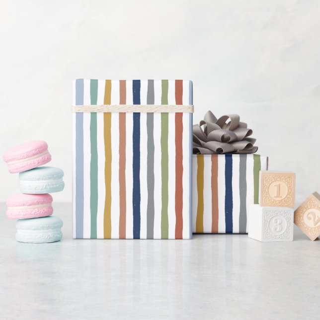 Impressionistisch Inspirierte Farben HandGezeichne Geschenkpapier (Babyparty)