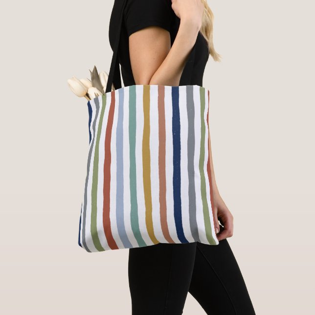 Impressionistisch Inspirierte Farben HandGezeichne Tasche (Von Nahem)