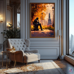Impressionistisch Inspirierter Der Denker im Herbs Poster