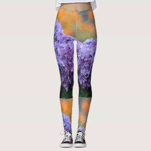 Impressionistisch Lila Hydrangeas Leggings