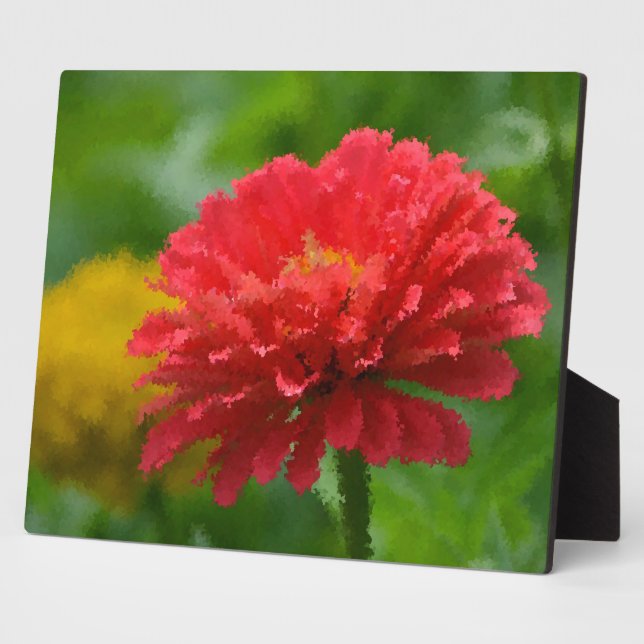 Impressionistisch Zinnia Plaque Fotoplatte (Seite)