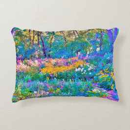 Impressionistische Blume der Gartenlandschaft Dekokissen