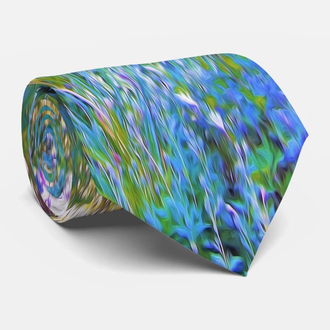 Impressionistische Blume der Gartenlandschaft Krawatte (Gerollt)