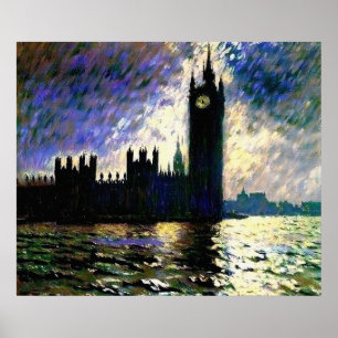 Impressionistische Darstellung der Häuser des Parl Poster