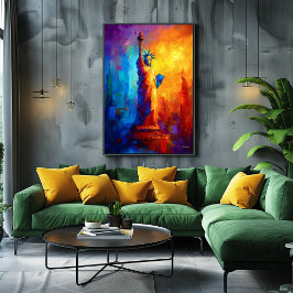 Impressionistische Freiheitsstatue New York Kunstw Poster