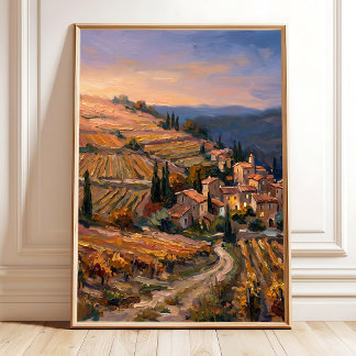 Impressionistische Herbstlandschaft Leinwanddruck Poster