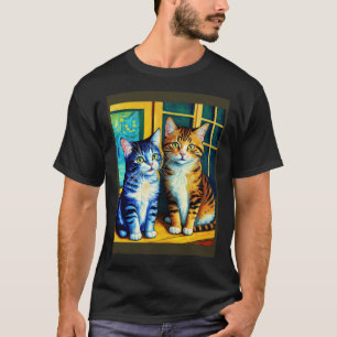 Impressionistische Katze Katze Katze 3 T-Shirt