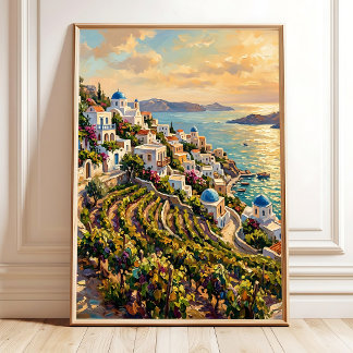 Impressionistische Landschaft auf Leinwand Poster