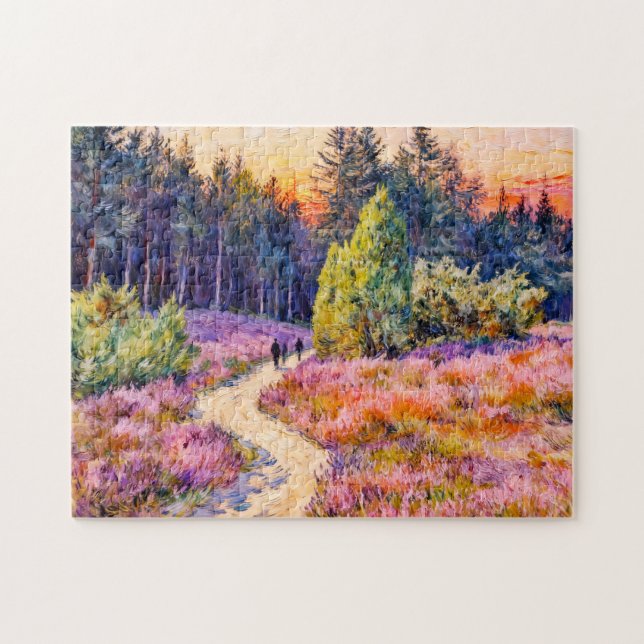 Impressionistische Landschaft der Lüneburger Heide (Horizontal)