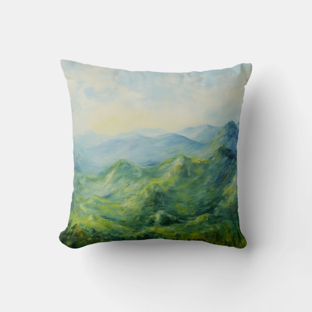 Impressionistische Landschaft: üppig bewaldeter Be Kissen (Vorderseite)
