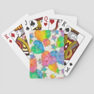 Impressionistische Pastell-Valentinsherzen Spielkarten