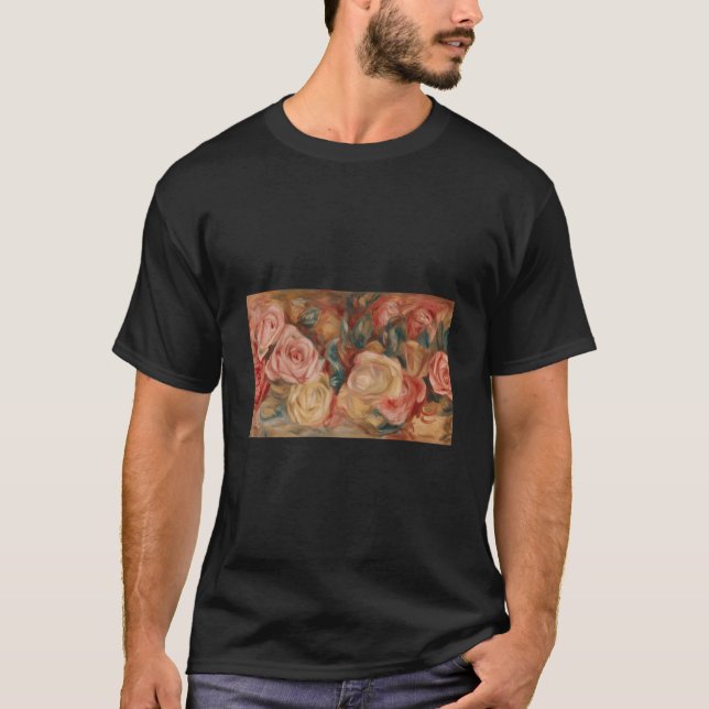 Impressionistische Rose in Rosa und Pastellfarben T-Shirt (Vorderseite)