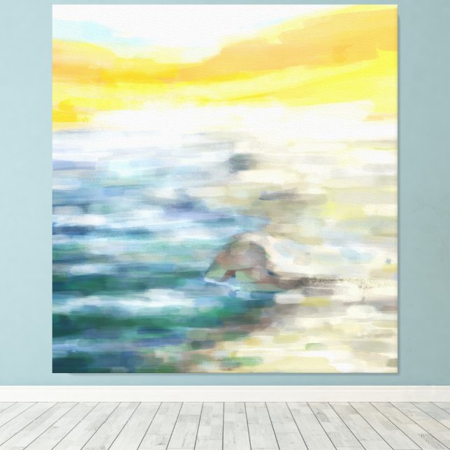 Impressionistische Strandlandschaft Leinwanddruck (Insitu (Holzboden))