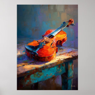 Impressionistische Violinmalerei Klassische Musik  Poster