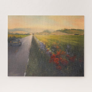 Impressionistische Wildblumen Landstraßenmalerei