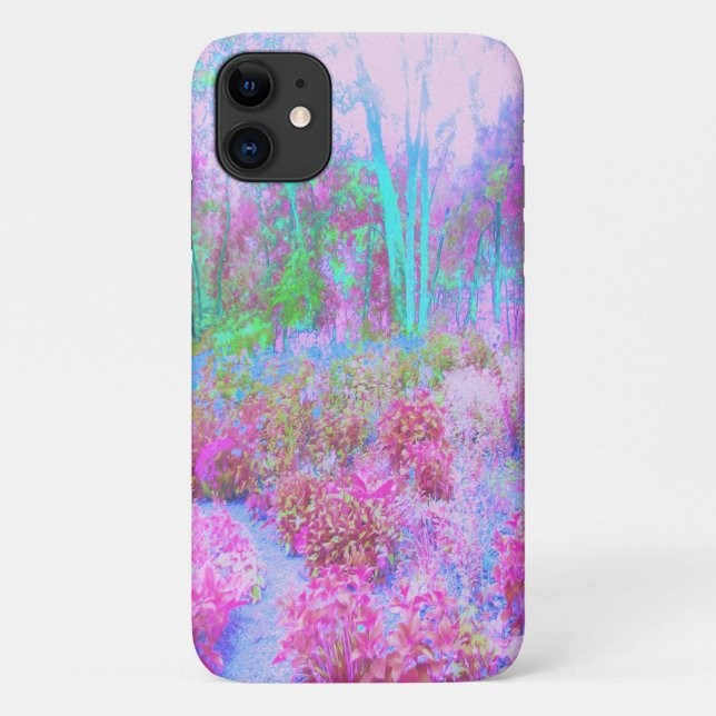 Impressionistischer Abstrakter Garten in Rosa und  Case-Mate iPhone Hülle (Rückseite)