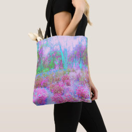 Impressionistischer Abstrakter Garten in Rosa und  Tasche