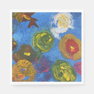 Impressionistischer Haufen von Blume Serviette