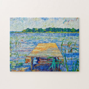 Impressionistischer Holzsteg bei Ferch am Schwielo