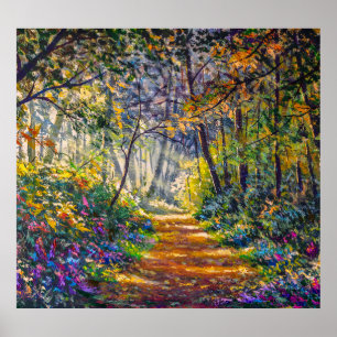 Impressionistischer Pfad: Sonnenwald Poster