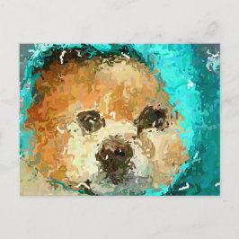 Impressionistischer Pom Regenmantel Postkarte