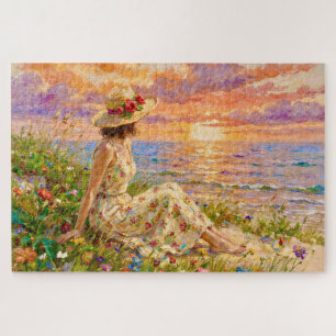 Impressionistischer Sonnenuntergang an der Küste