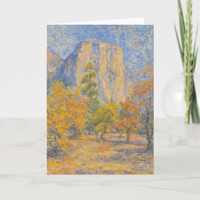 Impressionistischer Stil 'El Capitan vom Yosemite  Karte (Vorderseite)