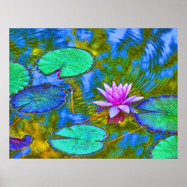 Impressionistischer Stil Lilypad im italienischen  Poster (Vorne)