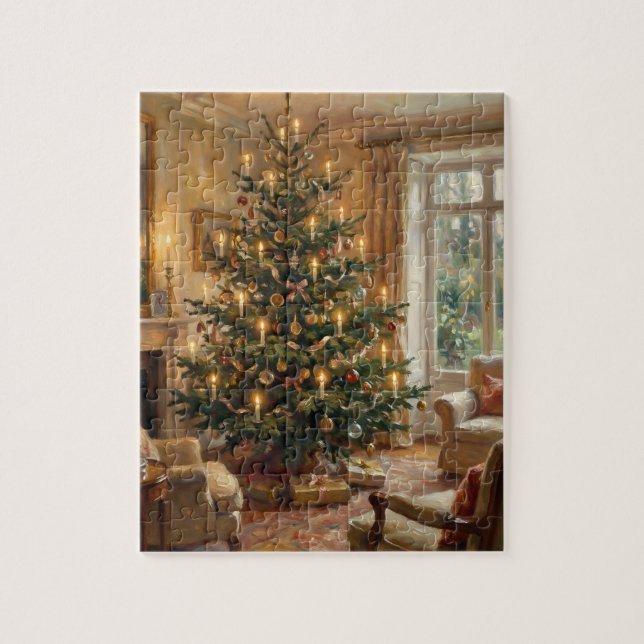 Impressionistischer Weihnachtsbaum im Stil von Mon (Vertikal)