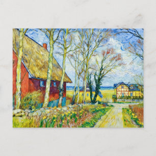 Impressionistisches Dorfszenario in Ahrenshoop an Postkarte