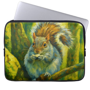 Impressionistisches Eichhörnchen in Forest Foliage Laptopschutzhülle