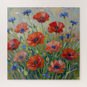 Impressionistisches rotes Mohnfeld