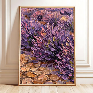 Impressionistisches Toskana-Dorf Leinwandbild Poster