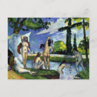 Impressionistmalerei von Cezanne Badegästen im