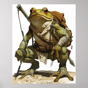Impressionnant Poster de la grenouille large et fo