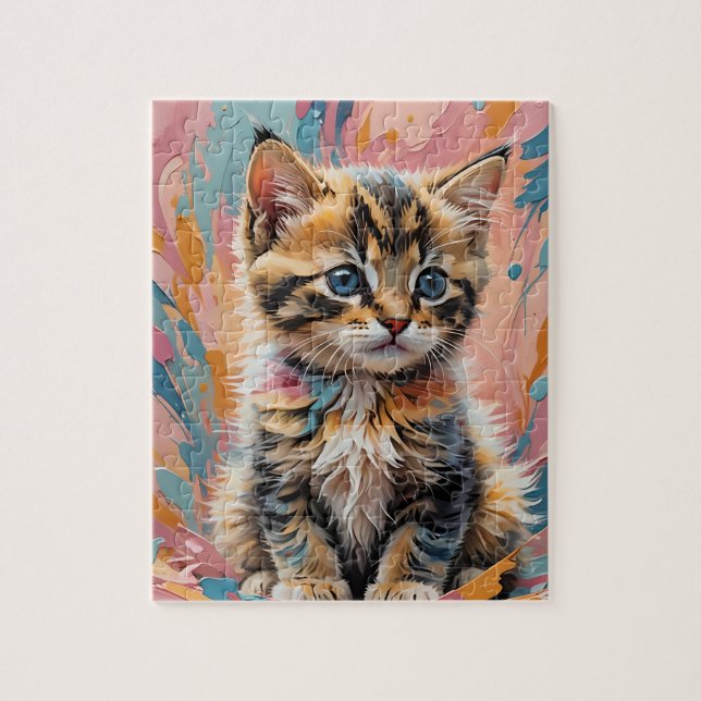Impressionnisme Kitty Jigsaw Puzzle (Vertical)