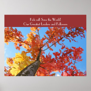 Impressions d'art de feuilles d'automne Les enfant