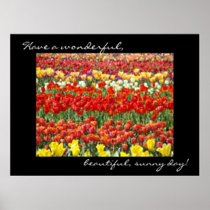 Impressions d'art de fleurs de tulipes Belle journ