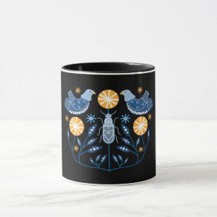 Impressions d'art populaire scandinave   Mug décor