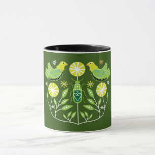 Impressions d'art populaire scandinave Tasse de