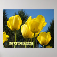 Impressions d'art pour INFIRMIÈRES Tulipes jaunes 