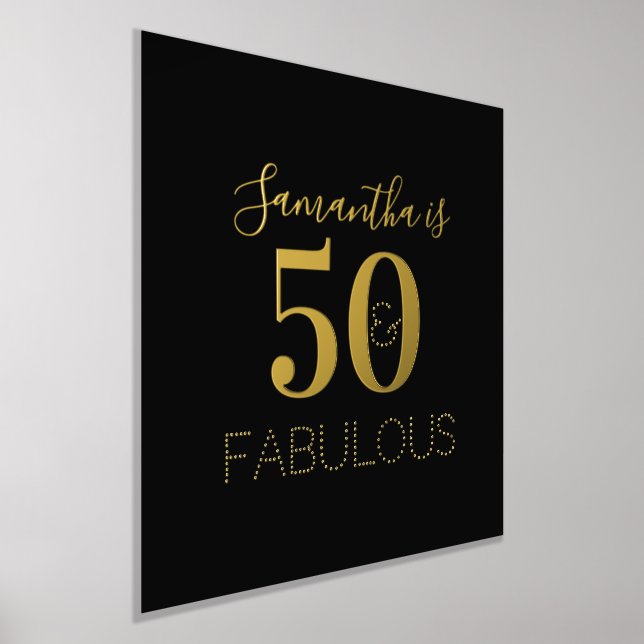 Impressions Dorure 50e anniversaire 50 et fabuleux anniversaire Black (Poser)