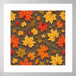 Impressions Dorure affiche d'automne