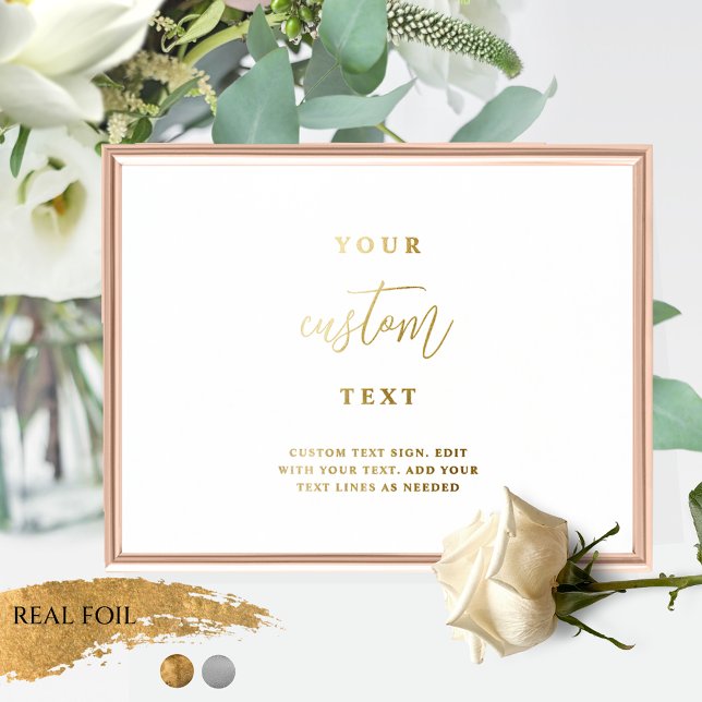 Impressions Dorure Ajouter Votre Propre Texte, Élégant Panneau Person (Créateur téléchargé)