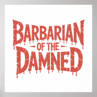 Impressions Dorure Barbarde de l'horreur gothique Damné