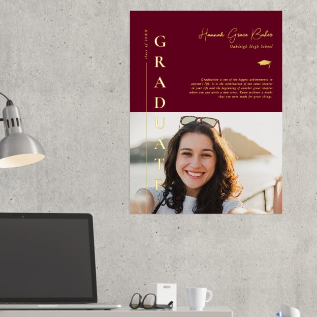Impressions Dorure Bourgogne | Simple Graduation Photo & Citation (In situ (Bureau 2))