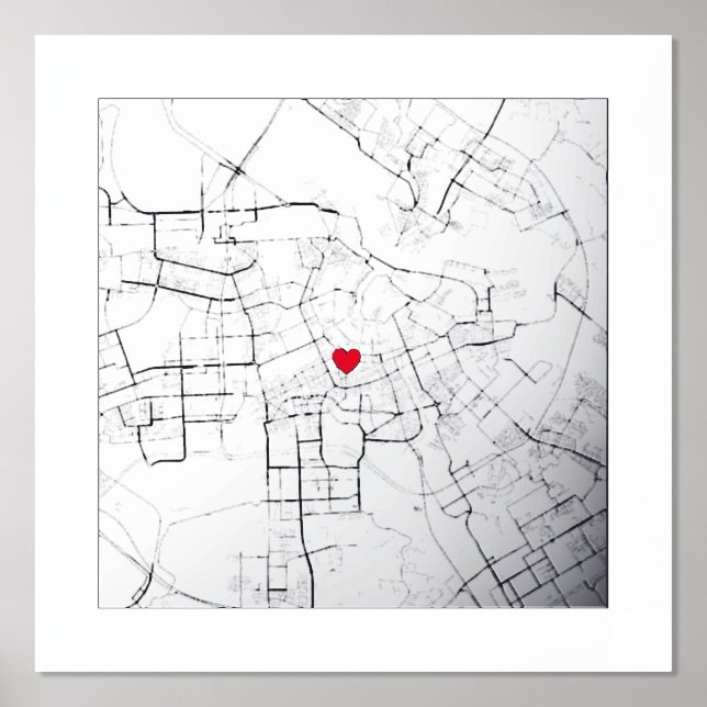 Impressions Dorure Carte d'Amsterdam, Pays-Bas Modern Elegant Cadeau (Recto)