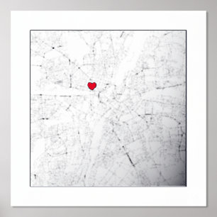 Impressions Dorure Carte de Munich, Allemagne Moderne élégant cadeau