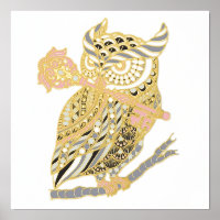 Chouette à cornes roses