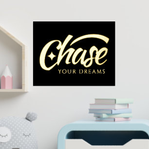 Impressions Dorure Citation Inspirationnelle Chasser vos rêves